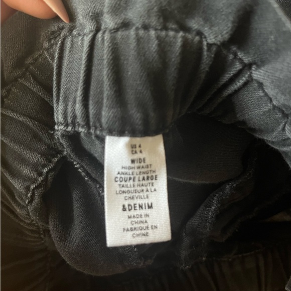 H&M Black Wide Leg Pants Relaxed Fit - Picture 4 of 5